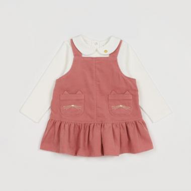 カットソー&キャットジャンパースカートセット