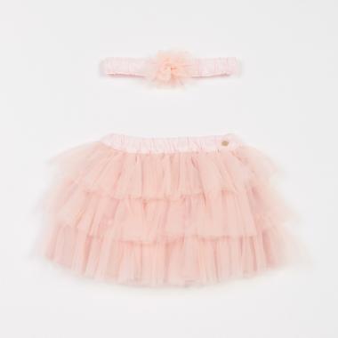 フラワーヘアバンド&チュールスカートセット