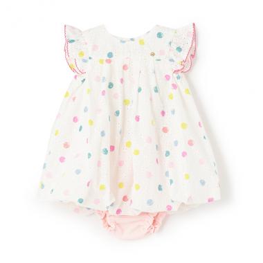 ウォーターカラードットバルーンワンピース