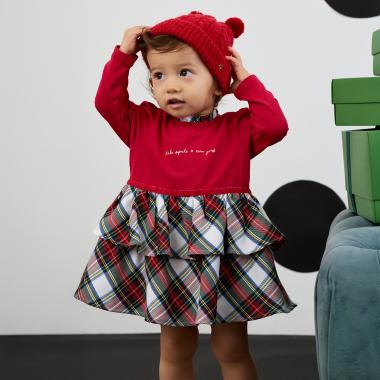 ホリデーチェックドッキングワンンピース