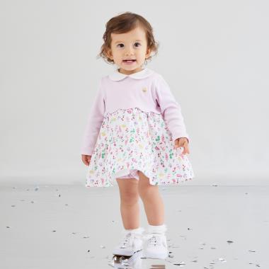 フルーツベアリングフローラルドッキングワンピース