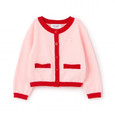 バイカラーコットンカーディガン