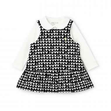 ロゴハートジャンパースカート＆カットソーセット