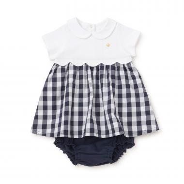 ギンガムドッキングワンピース