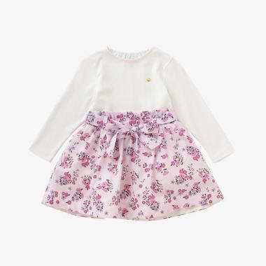 トドラー  スモールフラワーズミックスメディアドレス