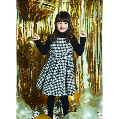 トドラー ハウンドトゥースワンピース