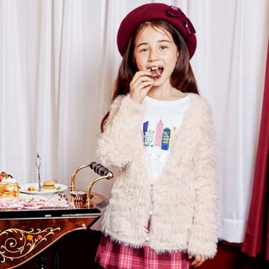 トドラー フェザーヤーンカーディガン