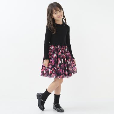 トドラー ワンダフルフローラルドッキングワンピース