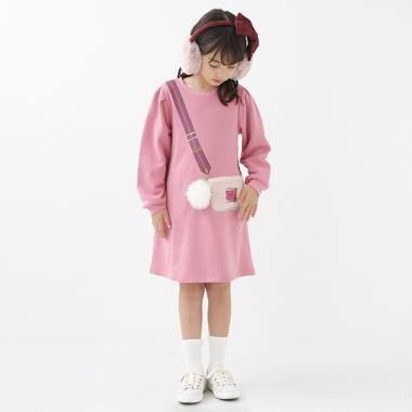 トドラー トロンプルイユファーショルダーバッグワンピース