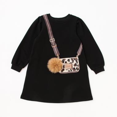 トドラー トロンプルイユファーショルダーバッグワンピース