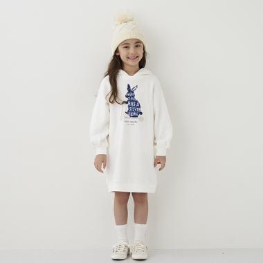 トドラー ラビットフードワンピース