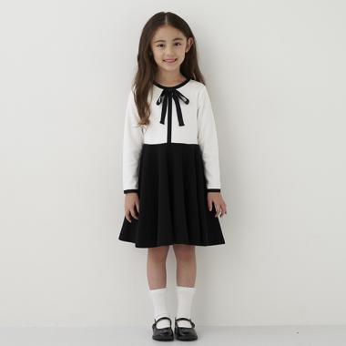 トドラー ボウ切り替えワンピース