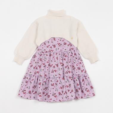 トドラー ニット&サニーフローラルワンピースセット