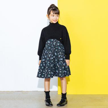 トドラー ニット&サニーフローラルワンピースセット