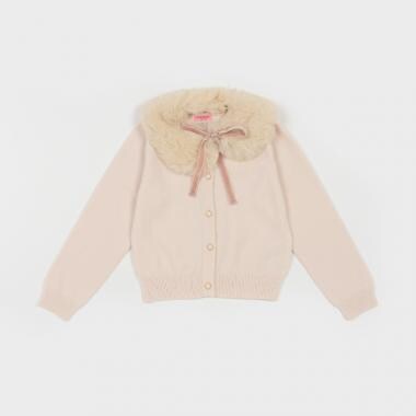 トドラー フェイクファーティペットカーディガン