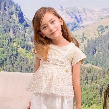 トドラー フラワーキャミソール&Tシャツセット【日本製】