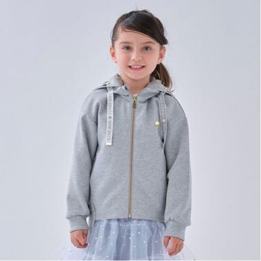 トドラー ラメダンボールニットラッフルパーカ