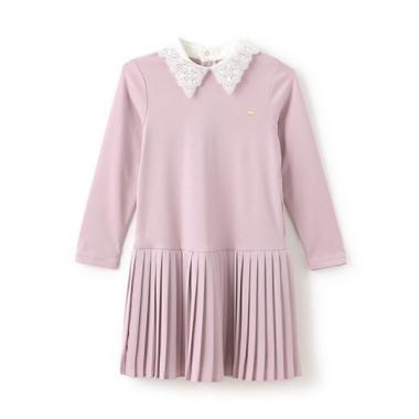 トドラー レースカラープリーツワンピース