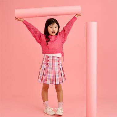 トドラー チェックプリーツスカート