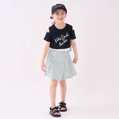 トドラー ダブルボタンプリーツスカート
