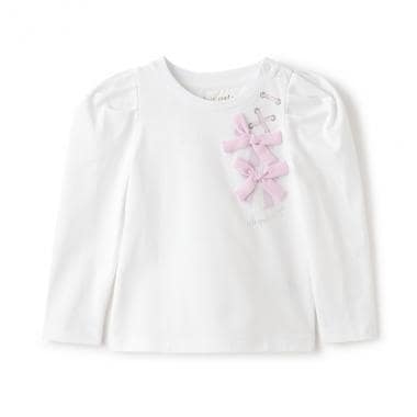 トドラー ボウ長袖Tシャツ