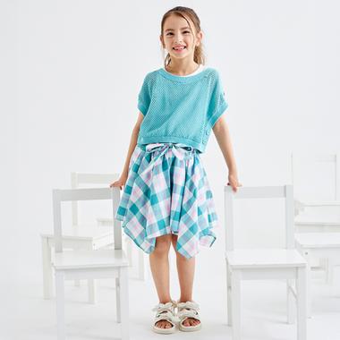 トドラー サマーチェックスカート