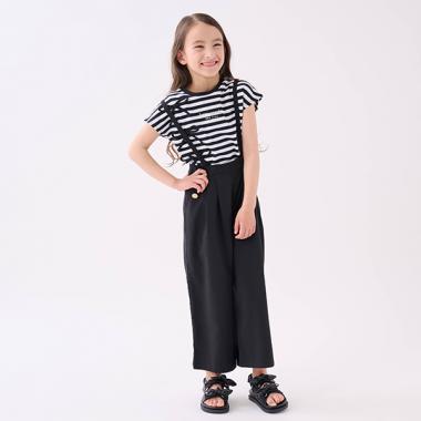 トドラー ダブルボタンサスペンダーつきパンツ