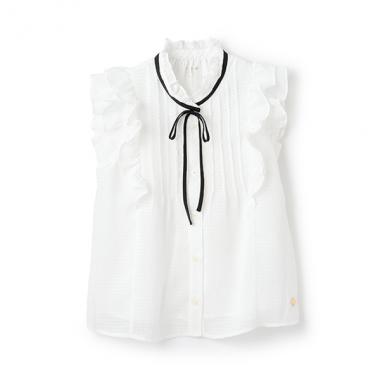 トドラー ピンタックフリルブラウス