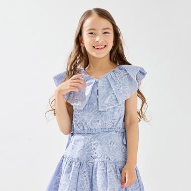 トドラー デイジーレースラッフルブラウス