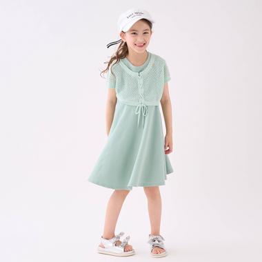 トドラー メッシュニット&ワンピースセット