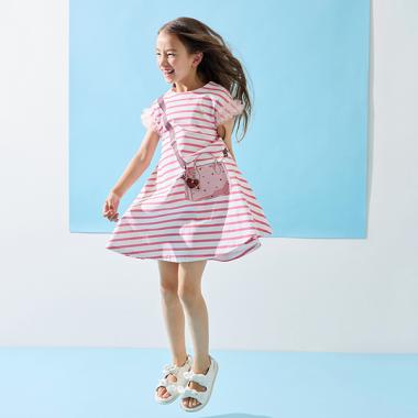 トドラー トロンプルイユハートバッグワンピース