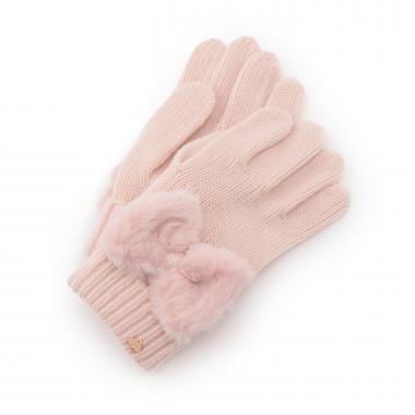 フェイクファーボウ手袋