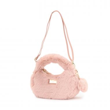 フェイクファーハーフムーンバッグ