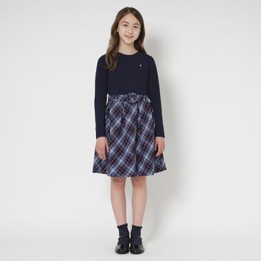 ガールズ プレイドドッキングワンピース