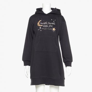 ジュニア ナイトスカイシークインパーカワンピース