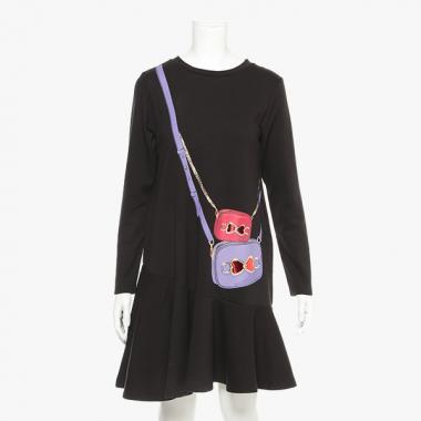 ガールズ トロンプルイユバッグワンピース