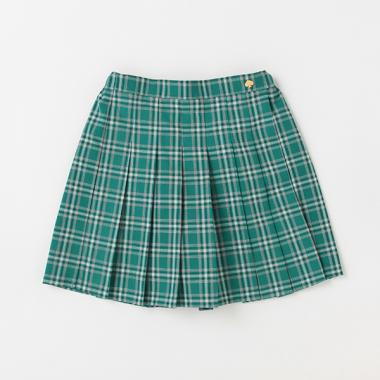 ガールズ チェックプリーツラップスコート