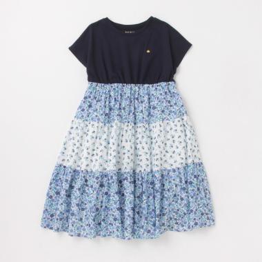 ガールズ フローラルミックスメディアワンピース
