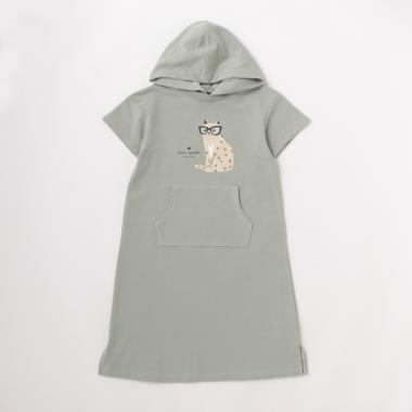 ガールズ キャットパーカワンピース