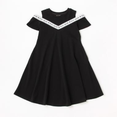 ガールズ ロゴラインフレアワンピース