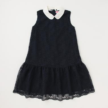 ガールズ スペードフラワーレースワンピース