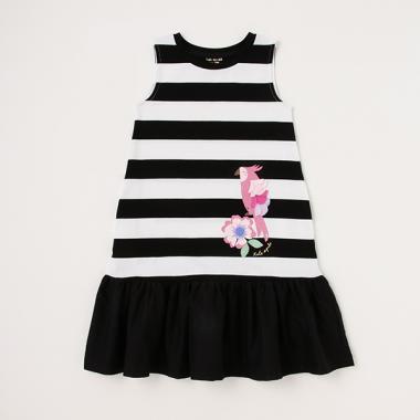 ガールズ バードストライプワンピース