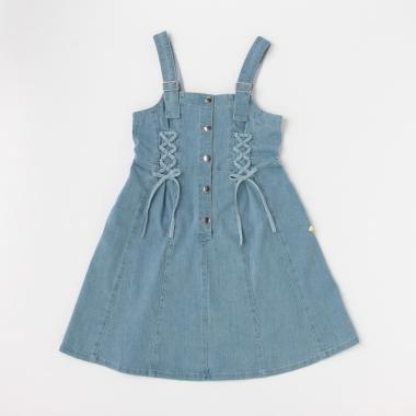 ガールズ デニムジャンパースカート