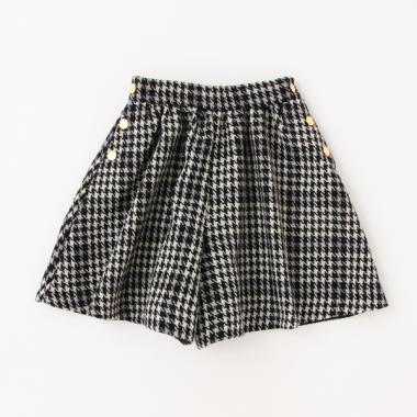 ガールズ 千鳥柄キュロットスカート