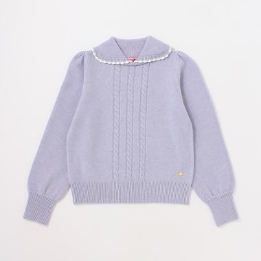 ガールズ 衿つきセーター