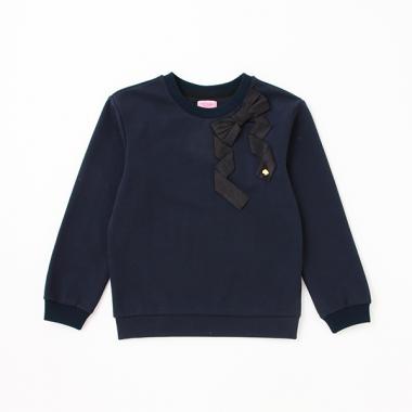 ガールズ ダブルニットボウトレーナー