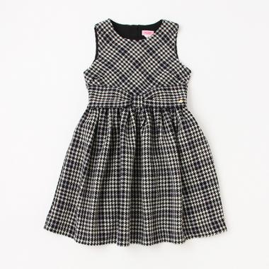 ガールズ 千鳥柄ジャンパースカート