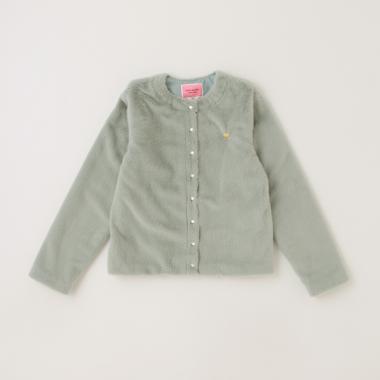 ガールズ フェイクファーカーディガン