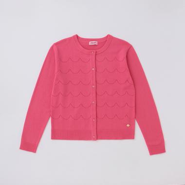 ガールズ スカラップカーディガン