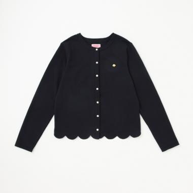 ガールズ スカラップカーディガン